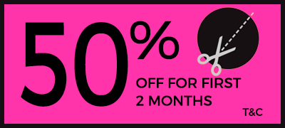 50% Off for first 2 months